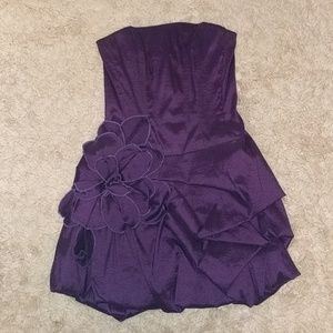 Beautiful purple bubble hem dress